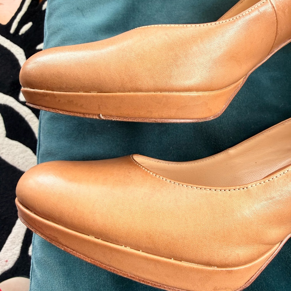 Cole Haan Tan Leather Heeled Pumps - Picture 9 of 13